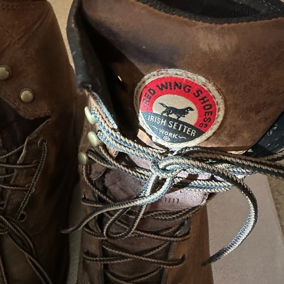 Red wing Irish Setter Brown Leather ultradry weatherproof safety toe Boots 8 main image 8